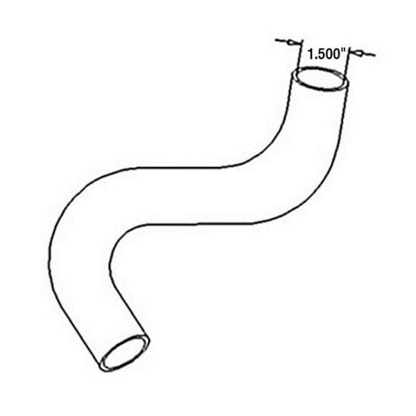 Aftermarket Lower Radiator Hose 1.5" Dia. Fits Allis Chalmers 170 175 Diesel 70249756 - main